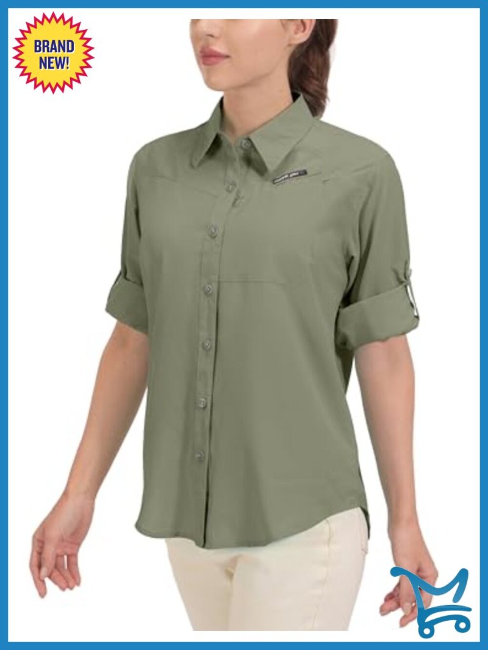 UPF 50 UV Protection Shirt, Breathable Long Sleeve Fishing Hiking, Quick Dry